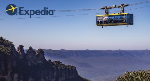 Scenic World, Katoomba ブルー・マウンテンズのジェイミソン・バレー上を走るシーニック・ワールド・カトゥーンバのシーニック・スカイウェイ