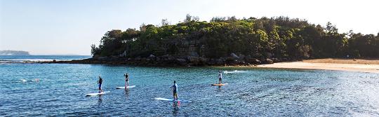Stand up paddleboarding, Shelly Beach, Manly